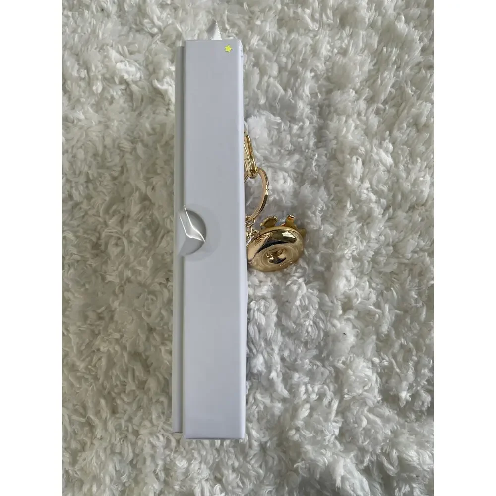 Disney Stitch Donut Floatie Spinner Keychain Charm Clip Gold Tone Sunglasses NEW